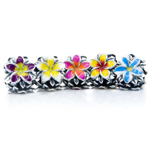 tropical flower charms gift set