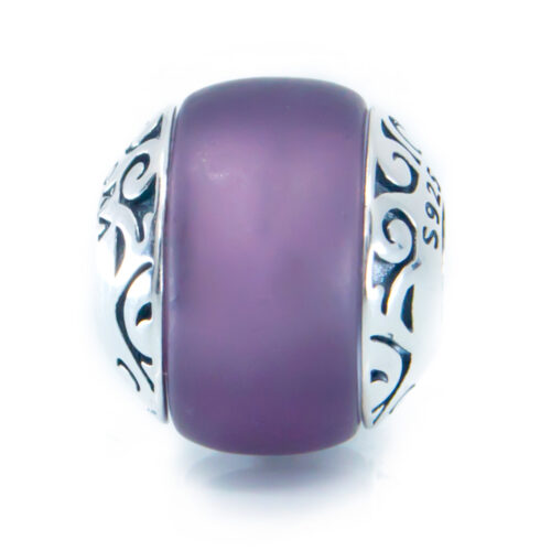 Tahaa Purple Sea Glass bead
